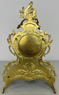 Clock Vintage French Style Brass Ornate Mantel Clock with Key LOT 6474