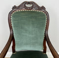 Armchair Antique French Style Walnut Upholstered Seat Carved Chair LOT 62861