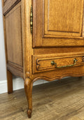 Cabinet Vintage French Louis XIV Style Sideboard Oak Carved Cupboard LOT 62686