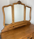 Vintage Dressing Table with Mirror French Oak Louis Vanity Table Makeup LOT 45671