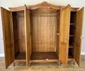 Wardrobe Vintage French Louis XVI Style Oak Four Door Carved Armoire LOT 639910