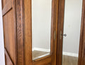 Wardrobe Antique French Oak Two Door Mirrored Carved Armoire Cabinet LOT 60974