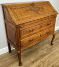 Secretaire Writing Desk Vintage French Louis Oak Rare Bureaux Cabinet LOT 63192