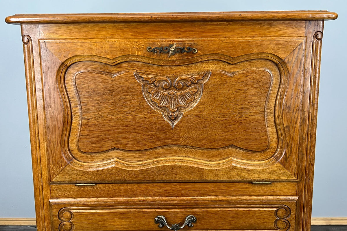 Cabinet Vintage French Louis XIV Style Bureau Sideboard Carved Cupboard LOT 35454