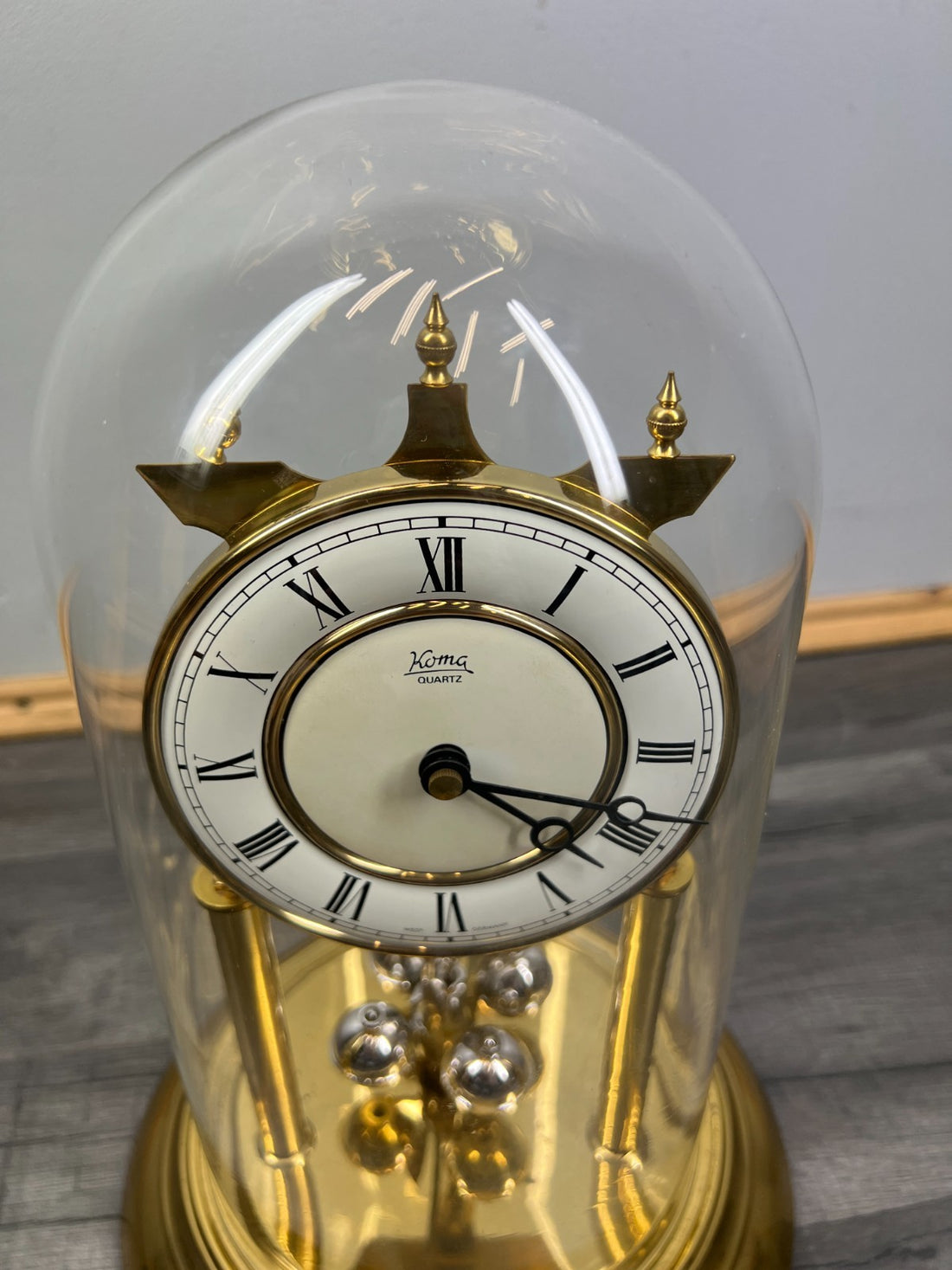 Clock Vintage German Koma Quartz Anniversary Dome Clock LOT 44080