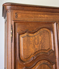 Wardrobe Vintage French Louis XVI Style Triple Door Oak Carved Armoire LOT 60785