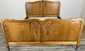 Bed Vintage French Louis XVI Double Bed Frame Oak Carved Headboard LOT 46192