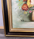 Vintage French Oil Painting Floral Still Life Framed Artwork Signed LOT 46324