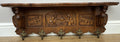 Coat Rack Vintage French Oak Wall Mounted 5 Hooks Carved Rack Hanger LOT 63031