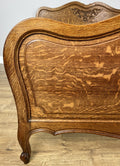 Bed Vintage French Louis XVI Double Bed Frame Oak Carved Headboard LOT 48765