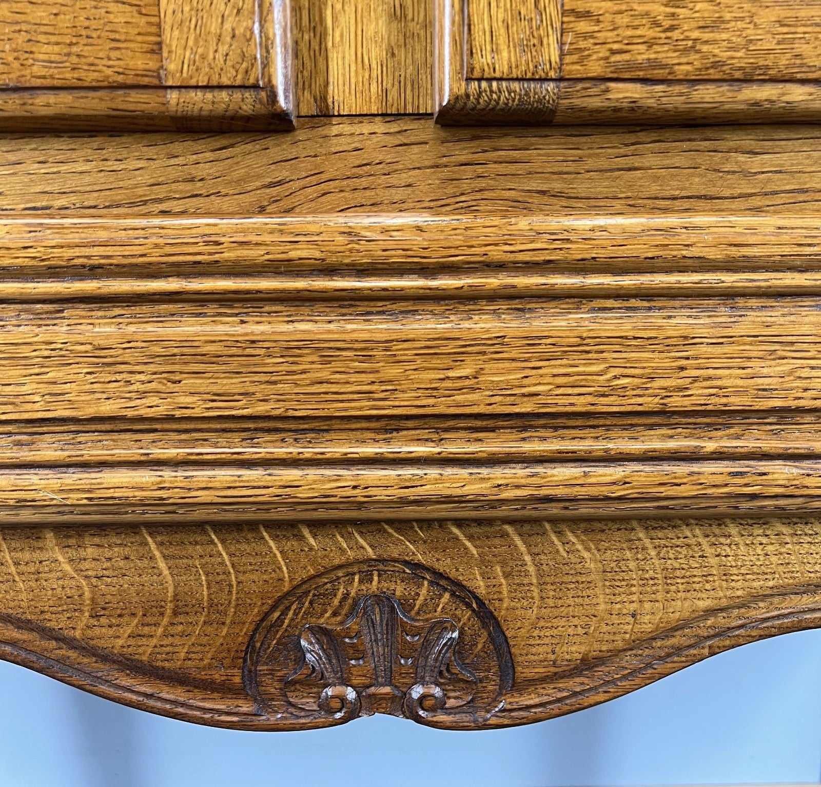 Cabinet Vintage French Louis XVI Style Oak Cupboard Carved Sideboard LOT 40178