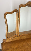 Vintage Dressing Table with mirror French Louis Oak Vanity Table Makeup LOT 45622