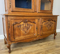 Bookcase Vintage French Louis Oak Glazed Display Cabinet Sideboard LOT 6546