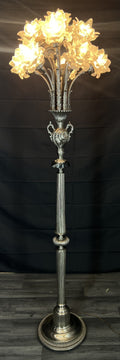 Floor Lamp Vintage French Style Standing Lamp Metal Floral Design LOT 48183