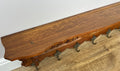 Coat Rack Vintage French Carved Oak Wall Mounted 6 Hooks Rack Hanger LOT 62058