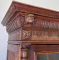 Bookcase Antique French Style Glazed Display Oak Cabinet Sideboard LOT 6513