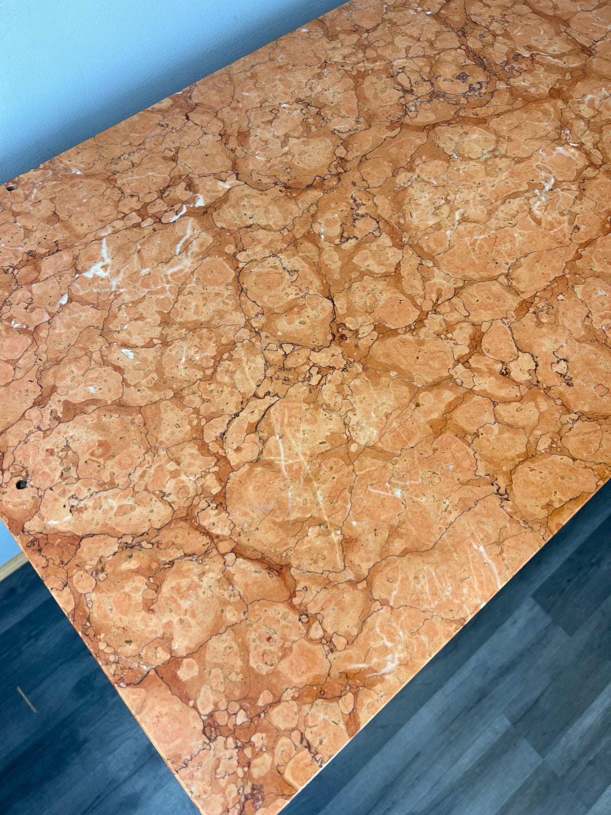 Cabinet Antique French Marble Top Oak Carved with Drawers Sideboard LOT 44896