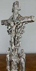 Crucifix Vintage French Style Religious Cross Ornate Base LOT 46516