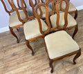 Dining Chairs Vintage French Louis Style Oak Set of 6 Upholstered Seats LOT 63446