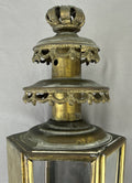 Pair of Wall Lights Antique French Style Lantern Sconces Glass LOT 6478