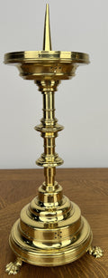 Pair of Candle Holders Vintage French Style Brass Gold Candlesticks LOT 603015
