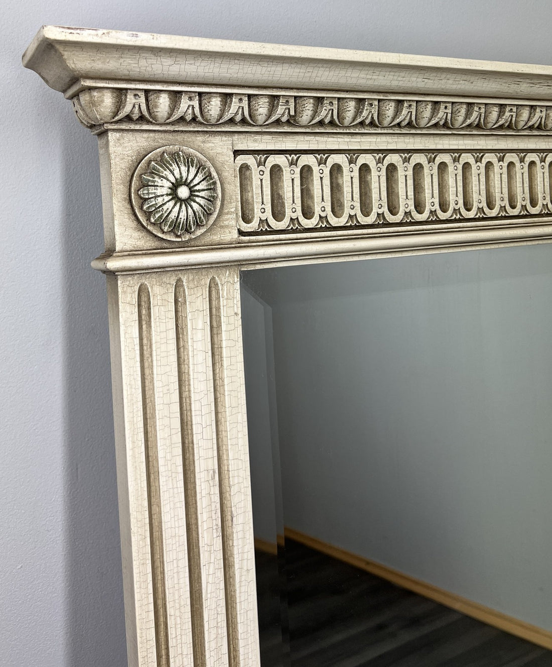 Vintage Shabby Chic Style Carved Wall Mirror Ornate Wall Frame LOT 45380