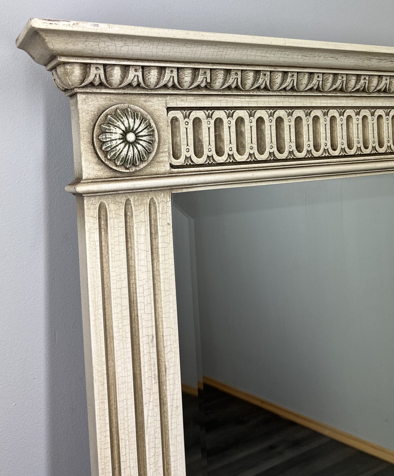 Vintage Shabby Chic Style Carved Wall Mirror Ornate Wall Frame LOT 45381