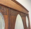 Wardrobe Antique French Oak Two Door Mirrored Carved Armoire Cabinet LOT 61225