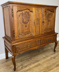 Cabinet Vintage French Louis XIV Style Oak Sideboard Carved Cupboard LOT 62662