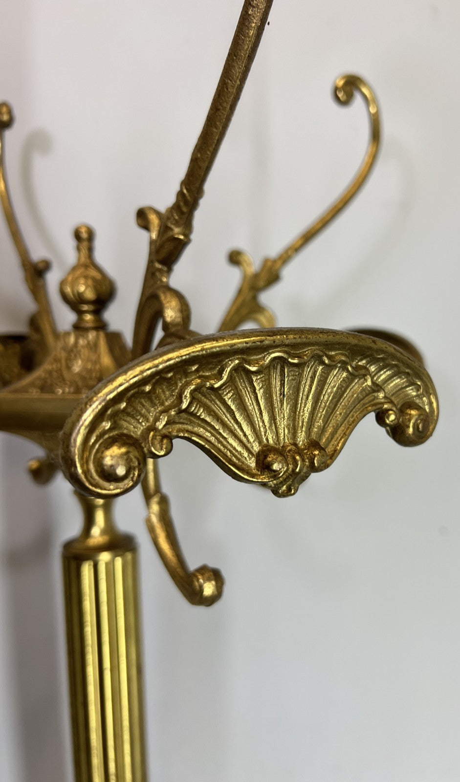 Coat Stand Vintage French Style Brass Floor Coat Rack LOT 47429