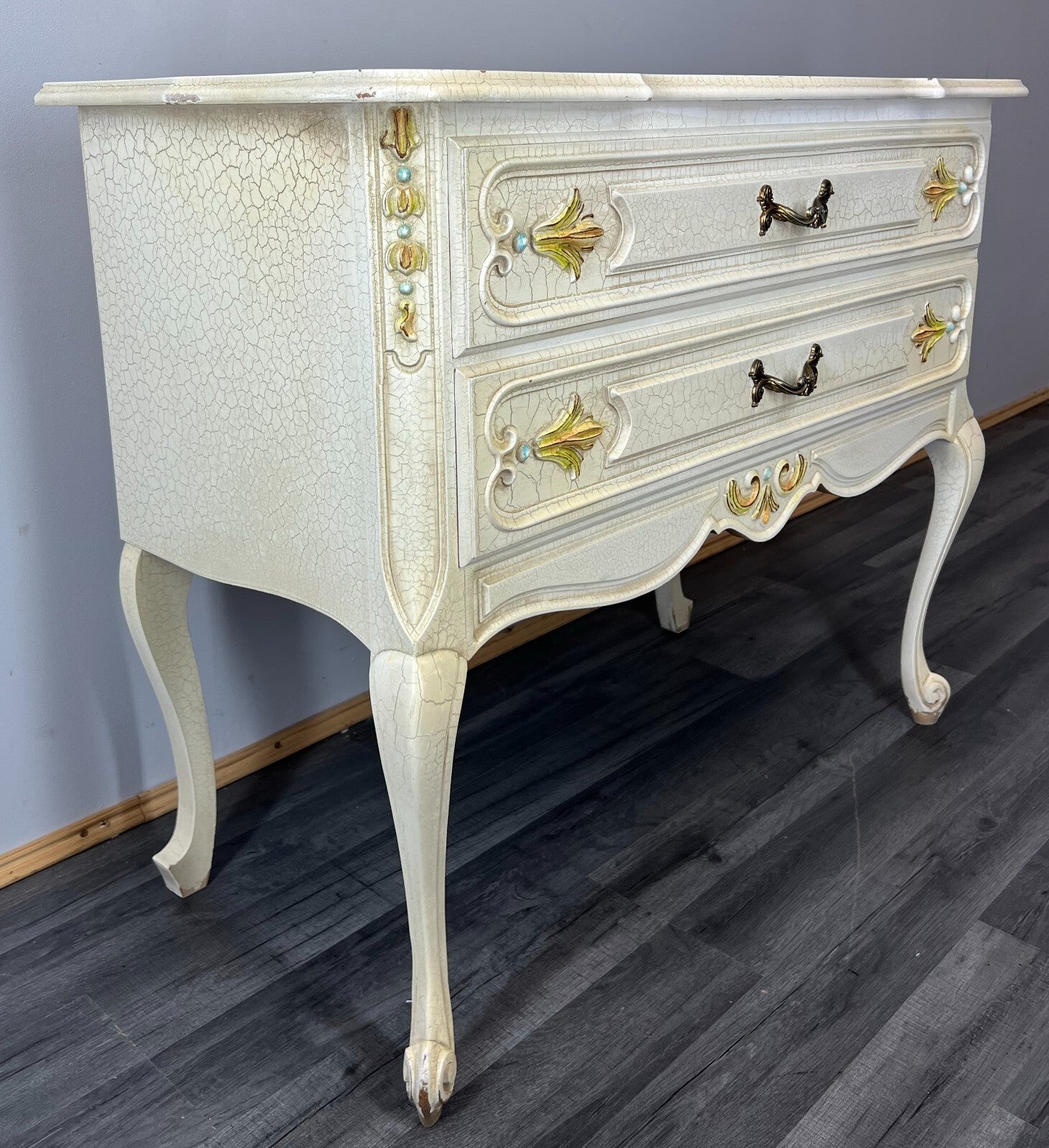 Chest of Drawers Vintage French Shabby Chic Louis XIV Sideboard Cabinet LOT 31922