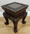 Plant Stand Vintage Chinese Style Mahogany Carved Table LOT 49649