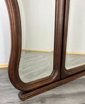 Mirror Antique French Triple Dressing Table Mirror Wood Carved Frame LOT 23152