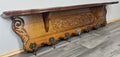 French Vintage Coat Rack Oak 7 Hooks Wall Shelf Carved Coat Hanger LOT 44920