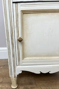 Bedside Table Antique French Style Marble Top Oak Cabinet Nightstand LOT 62248