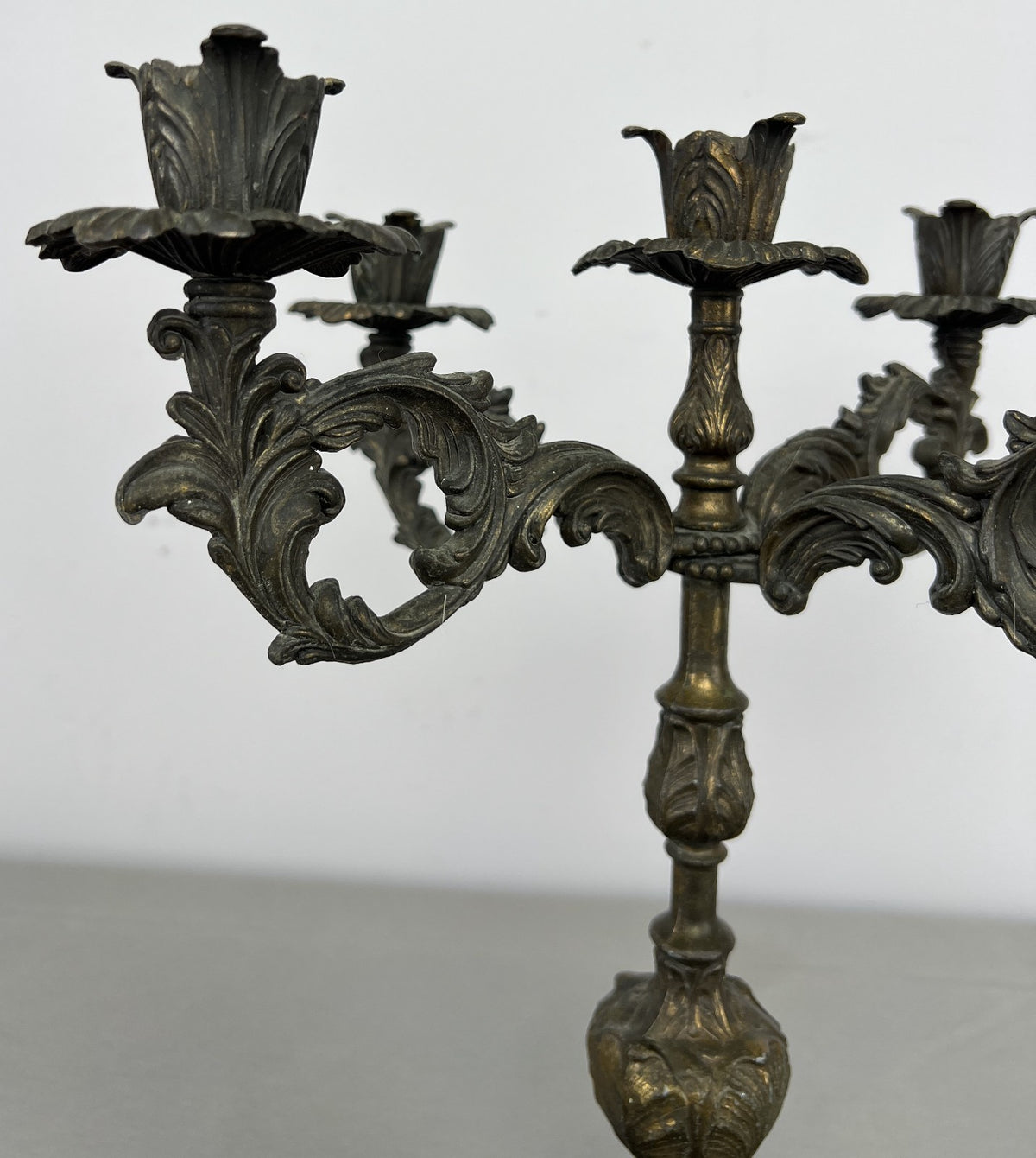 Candelabra Vintage French Style Metal Five Arm Ornate Candle Holder LOT 64244