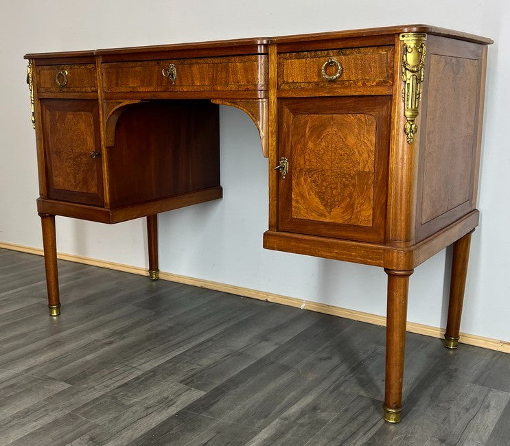 Sideboard Antique French Style Burr Wood Writing Desk Cabinet Storage LOT 15280