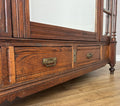 Wardrobe Antique French Style Oak Mirrored Two Drawers Carved Armoire LOT 6541