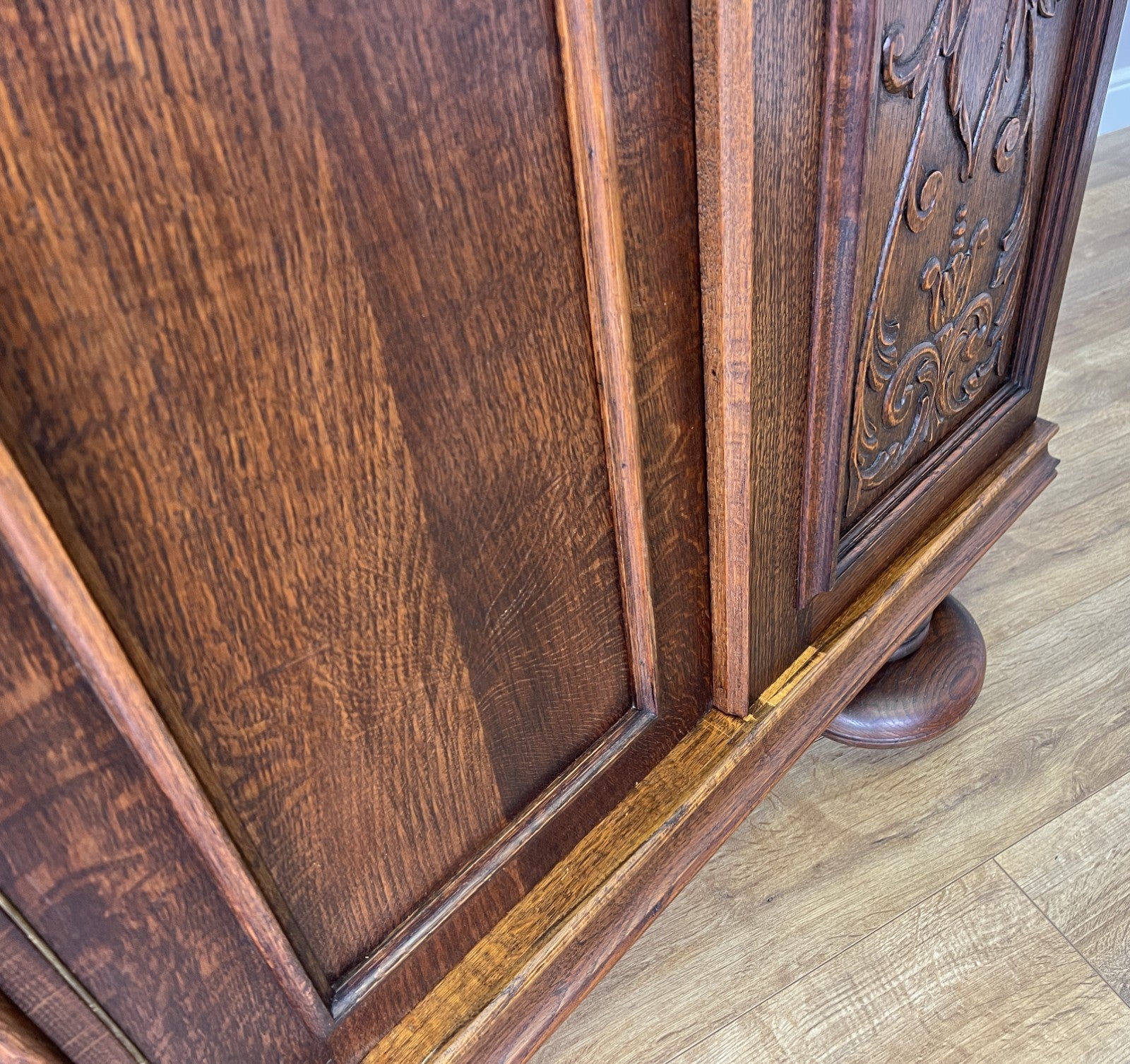 Wardrobe Vintage French Style Four Door Carved Armoire Cabinet LOT 61457