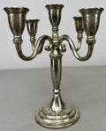 Pair of Candelabras Vintage French Style Metal Five Arm Candle Holders LOT 6482