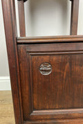 Bedside Table Antique French Style Marble Top Walnut Cabinet Nightstand LOT 62397