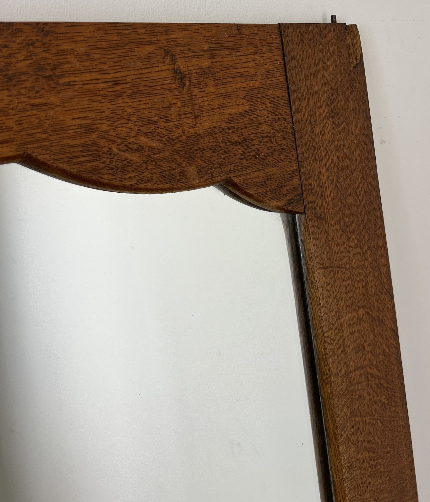 Mirror Antique French Style Oak Wardrobe Mirror Decorative Frame LOT 61913
