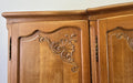 Wardrobe Vintage French Louis XVI Style Oak Four Door Carved Armoire LOT 48313