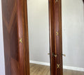 Wardrobe Antique French Style Three Door Inlaid Burr Mirrored Armoire LOT 61633
