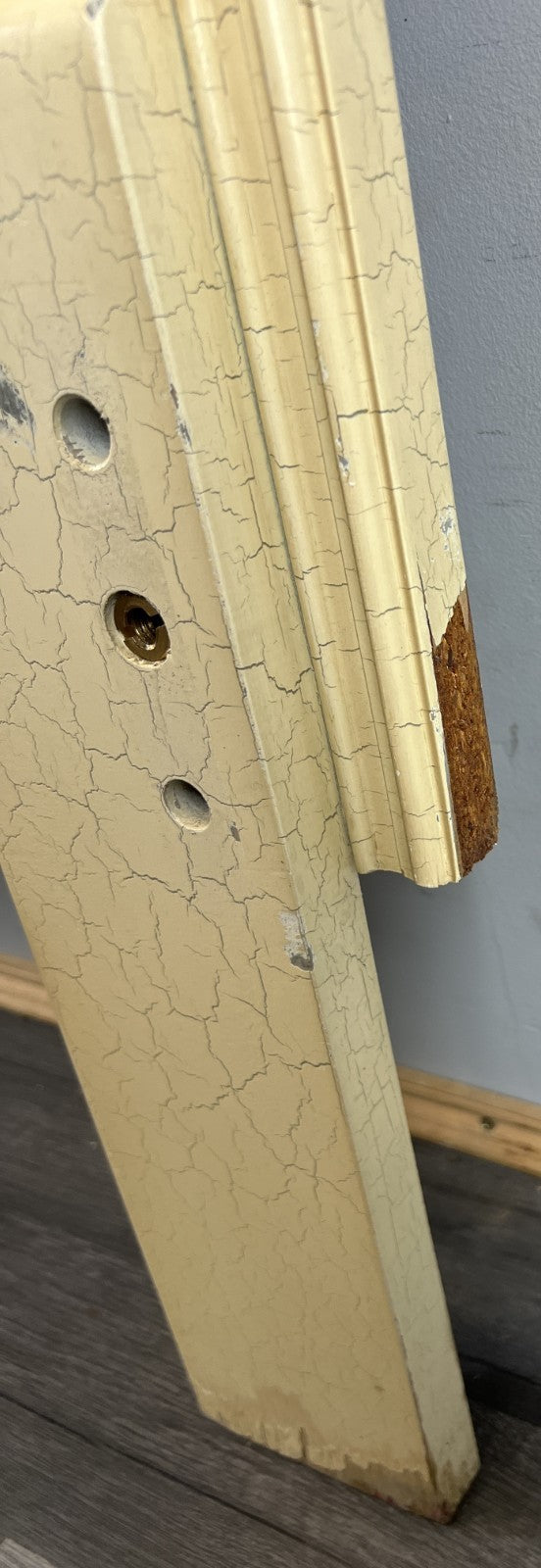 Bed Vintage French Shabby Chic Single Bed Frame Carved Headboard LOT 459615