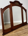 Mirror Antique French Style Walnut Triple Folding Dressing Table Mirror LOT 61390