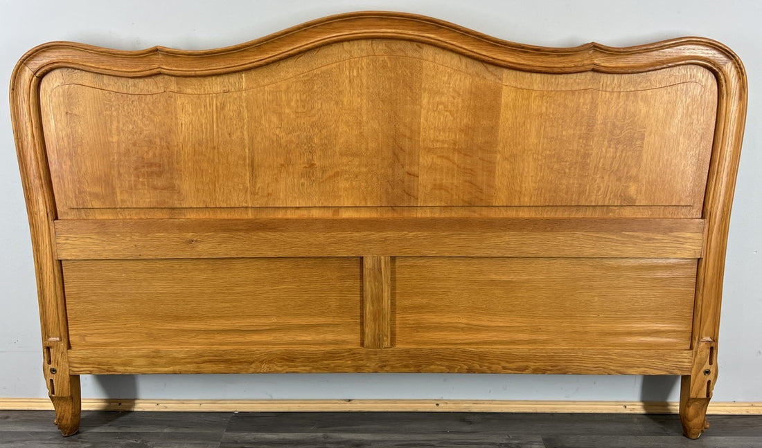 Headboard Vintage French Louis XVI for Double Bed Oak Carved Headboard LOT 45950