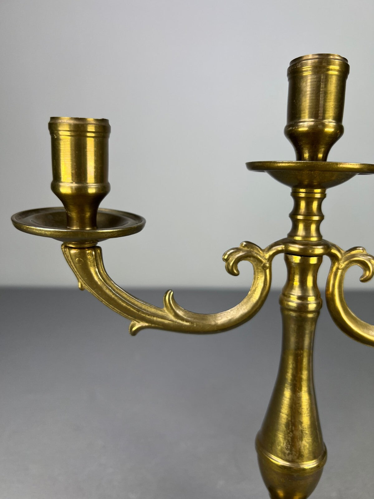 Candelabra Vintage French Style Brass Three Arm Candle Holder LOT 51614