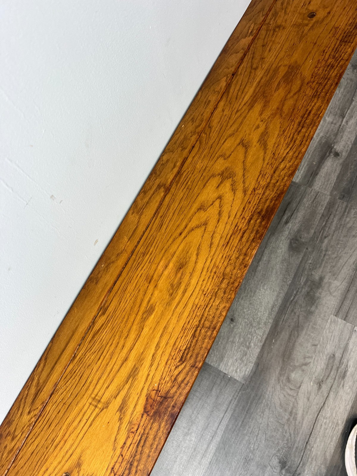 French Vintage Coat Rack Oak 6 Hooks Wall Shelf Carved Coat Hanger LOT 44958