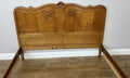Bed Vintage French Louis XVI Double Bed Frame Oak Carved Headboard LOT 49136